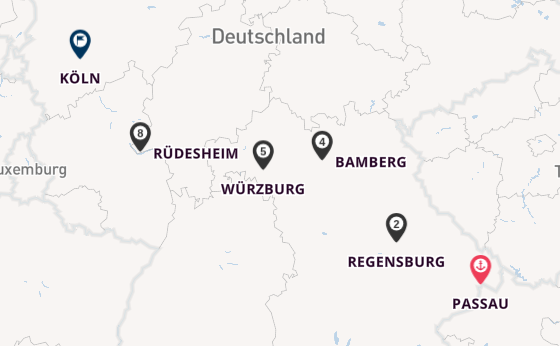 Main ab Passau auf der Amadeus Cara