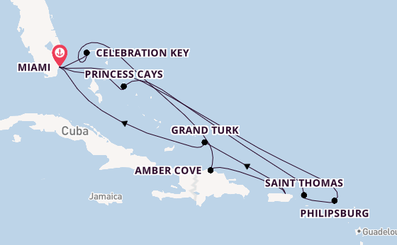 Caribbean from Miami, Florida with the Regal Princess
