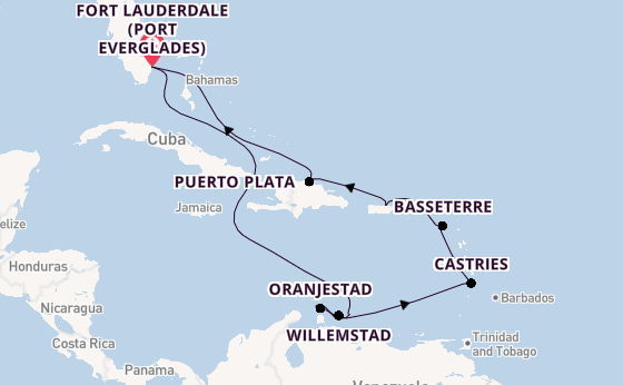 Caribbean from Fort Lauderdale (Port Everglades), Florida with the Celebrity Eclipse