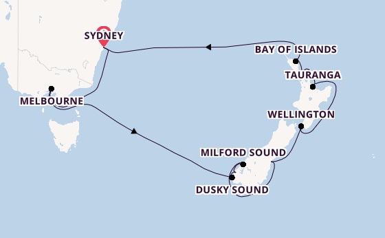 Australië en Nieuw-Zeeland vanaf Sydney, Australië met de Norwegian Spirit