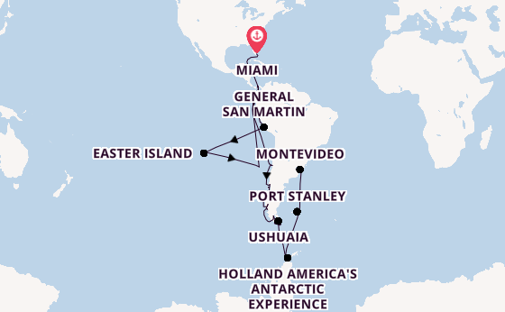 South America from Miami, Florida, USA with the Seabourn Quest