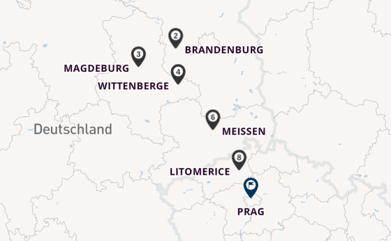Elbe ab Berlin, Deutschland auf der VIVA RUBY