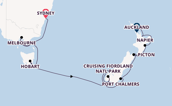 Australia and New Zealand from Sydney, Australia with the Noordam