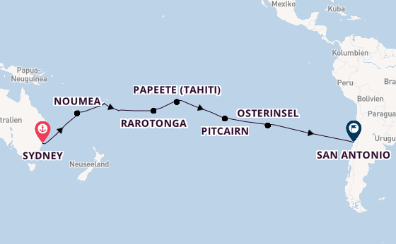 Transpazifik ab Sydney auf der Costa Serena