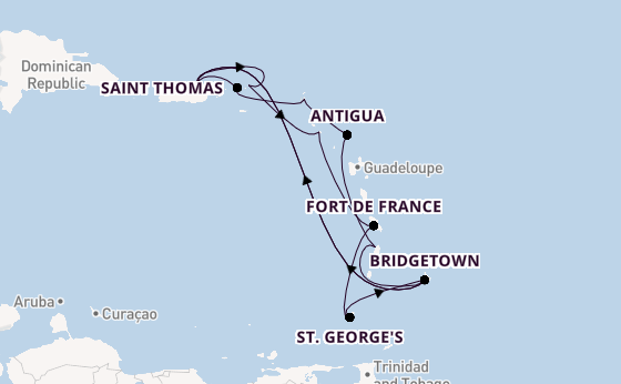 Caribbean from San Juan, Puerto Rico with the Emerald Princess