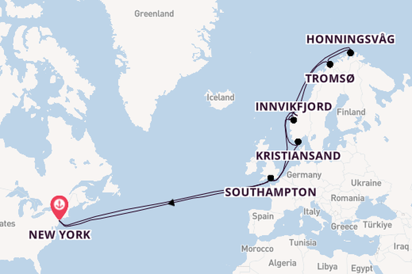 Transatlantic from New York, USA with the Queen Mary 2
