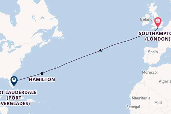 Transatlantic & Repositioning from Southampton, England with the Queen Anne