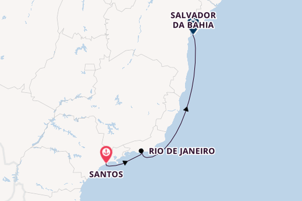 Brazil from Santos, Brazil with the MSC Divina