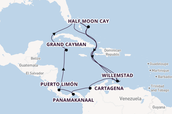 Caribbean vanaf Fort Lauderdale, Verenigde Staten met de Rotterdam