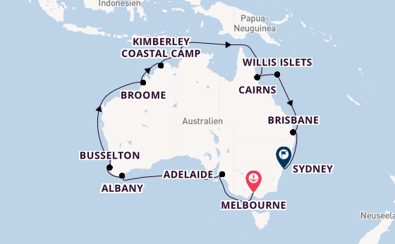 Australien ab Melbourne, Australien auf der Grand Princess