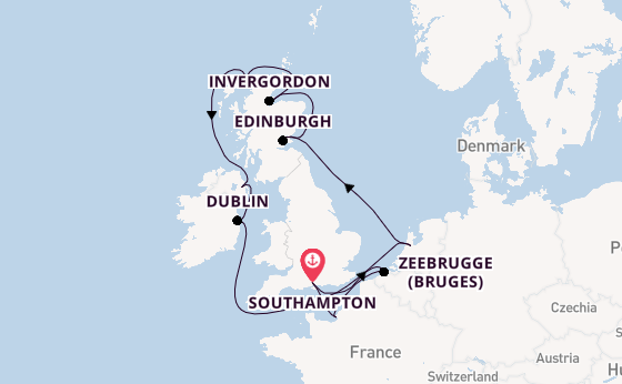 British Isles from Southampton, England with the Norwegian Star