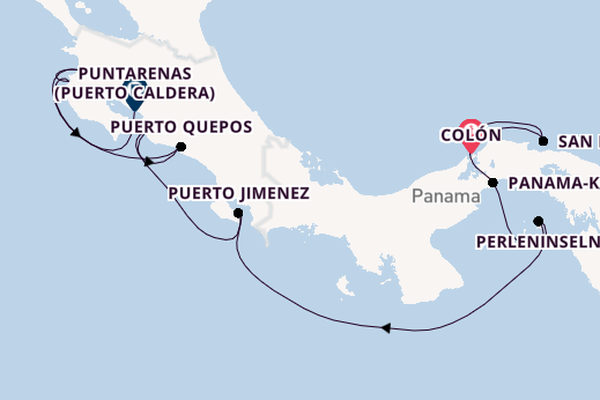 Mittelamerika ab Colón, Panama auf der SEA CLOUD SPIRIT