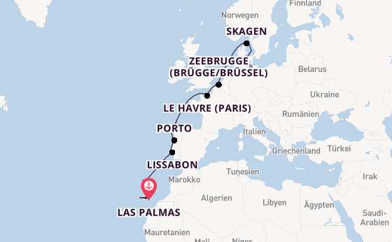 Kanarische Inseln ab Las Palmas, Gran Canaria auf AIDAmar