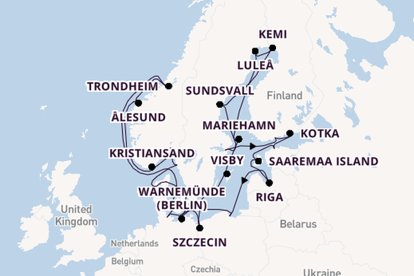 Norway from Copenhagen, Denmark with the Sirena