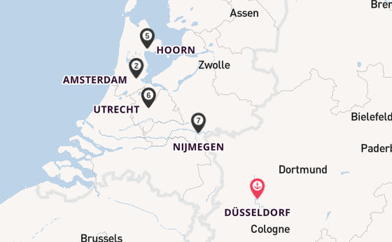 Rhein ab Düsseldorf, Deutschland auf der Lady Diletta