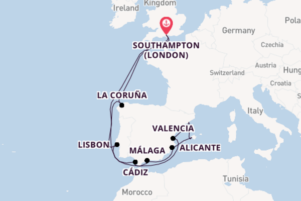 Europe from Southampton with the MSC Virtuosa