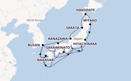 Japan vanaf Tokio, Japan met de Sapphire Princess