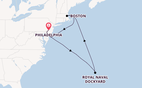 East Coast of America from Philadelphia, Pennsylvania, USA with the Norwegian Pearl