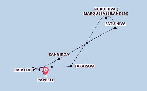 Frans-Polynesië vanaf Papeete, Frans-Polynesië met de Silver Whisper