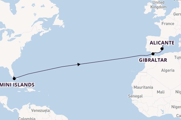 Transatlantic from Miami, Florida, USA with the Rhapsody of the Seas