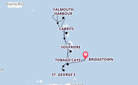 Südliche Karibik ab Bridgetown, Barbados auf der Royal Clipper
