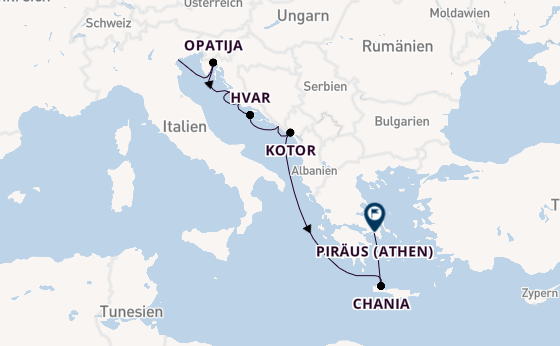 Östliches Mittelmeer ab Venedig, Italien auf der Azamara Onward