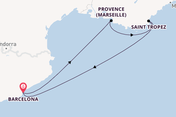 Westelijke Middellandse Zee vanaf Barcelona, Spanje met de Azamara Quest