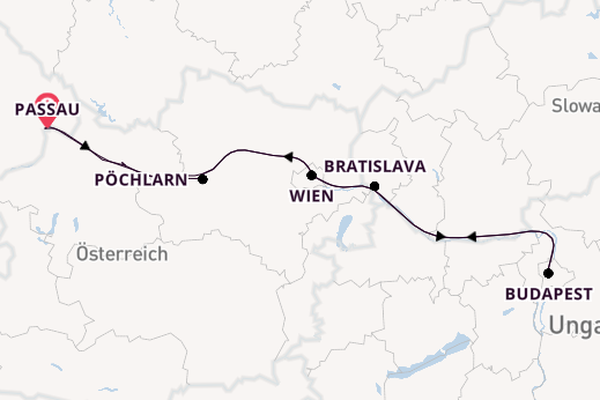 Donau ab Passau, Deutschland auf der MS Celina