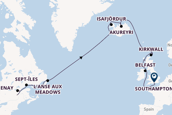 Transatlantic from Quebec City, Quebec, Canada with the EXPLORA IV