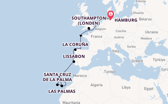 Canarische Eilanden vanaf Hamburg, Duitsland met AIDAprima