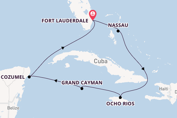 Westelijke Caraïben vanaf Fort Lauderdale, Verenigde Staten met de Eurodam