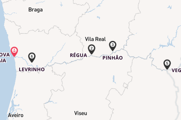Portugal vanaf Vila Nova de Gaia, Portugal met de A-ROSA ALVA
