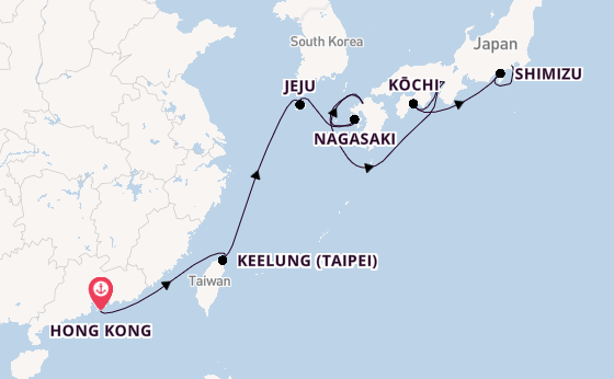 Japan from Hong Kong, China with the Celebrity Solstice