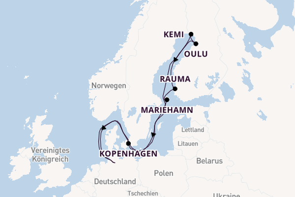 Europa ab Hamburg auf der HANSEATIC nature