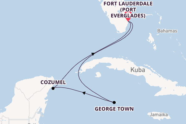 Westliche Karibik ab Fort Lauderdale (Port Everglades), USA auf der Radiance of the Seas