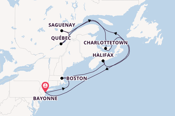 USA Ostküste ab Bayonne, New Jersey, USA auf der Mein Schiff 1