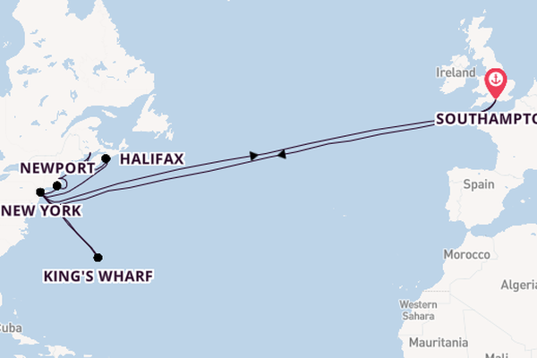 Epic No Fly Ocean Quest: Transatlantic, New England, Canada, Bermuda & New York