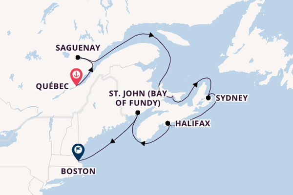 Neuengland ab Québec, Kanada auf der Sapphire Princess