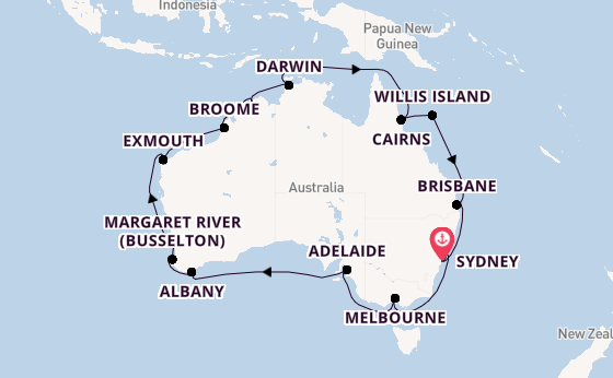 Australia from Sydney, Australia with the Grand Princess