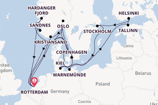 Norway from Rotterdam, Netherlands with the Rotterdam