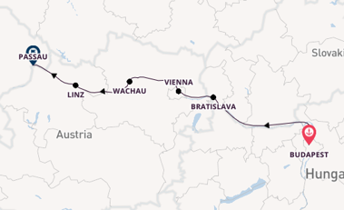 Danube River, Europe from Budapest, Hungary with the Viking Vidar