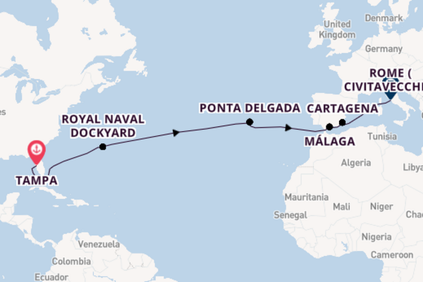 Transatlantic from Tampa, Florida, USA with the Celebrity Constellation