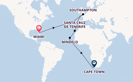 Transatlantic from Miami, Florida, USA with the Queen Elizabeth