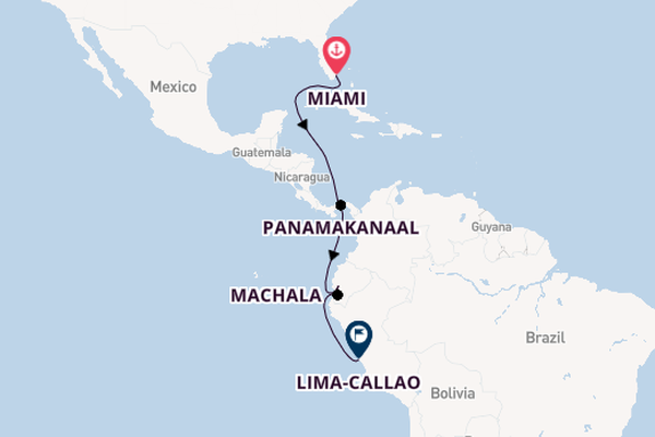 Zuid-Amerika vanaf Miami, Verenigde Staten met de Seabourn Quest