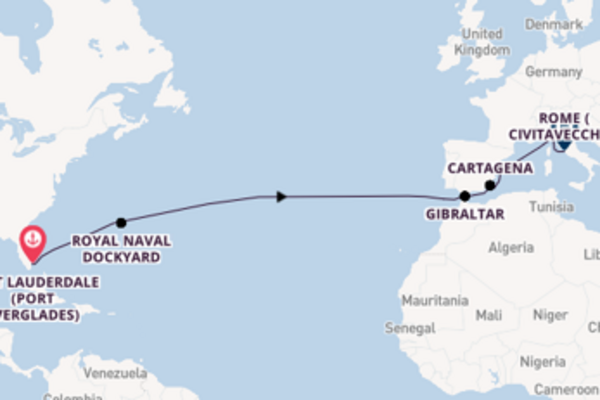 Transatlantic from Fort Lauderdale (Port Everglades), Florida, USA with the Celebrity Ascent