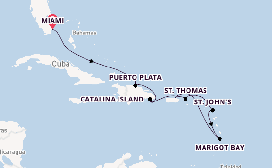 Caribbean vanaf Miami, Verenigde Staten met de EXPLORA II