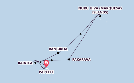 French Polynesia from Papeete, Tahiti, French Polynesia with the Silver Whisper
