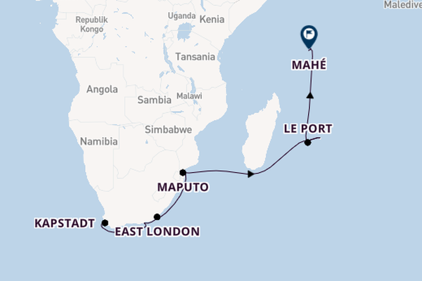 Südliches Afrika ab Kapstadt, Südafrika auf AIDAblu
