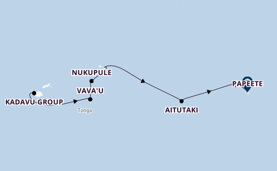 French Polynesia from Lautoka, Fiji with the Seabourn Pursuit