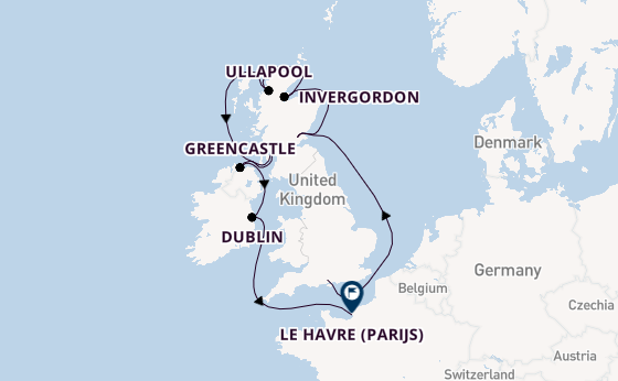 Britse Eilanden vanaf Southampton (Londen), Engeland met de Sonata (Oceania)
